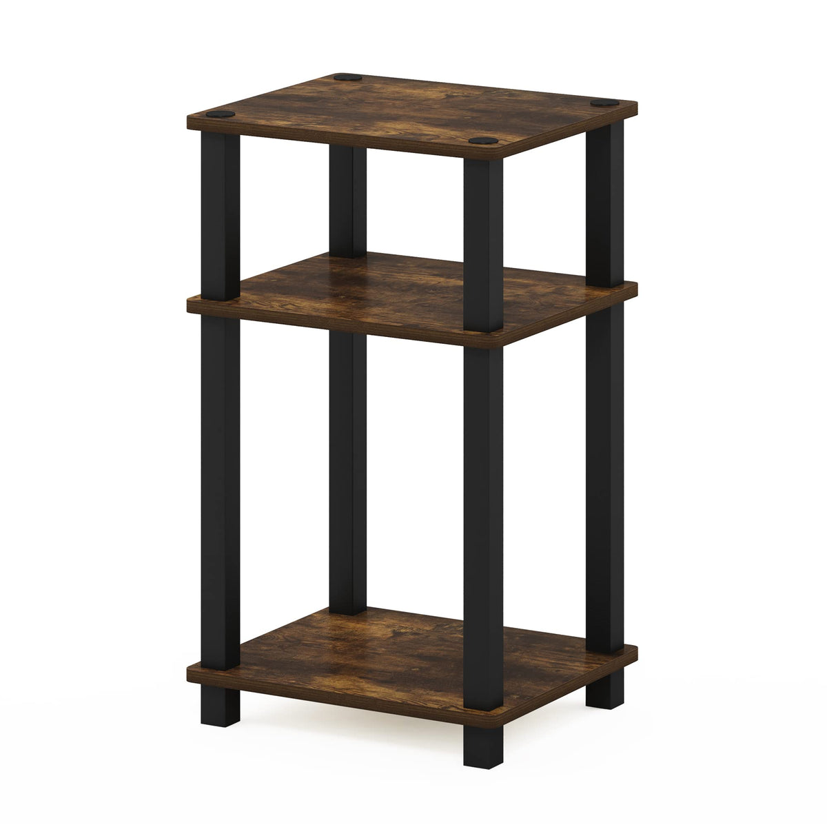 Furinno JUST 3-Tier Toolless Night Stand, Open Shelf, Amber Pine